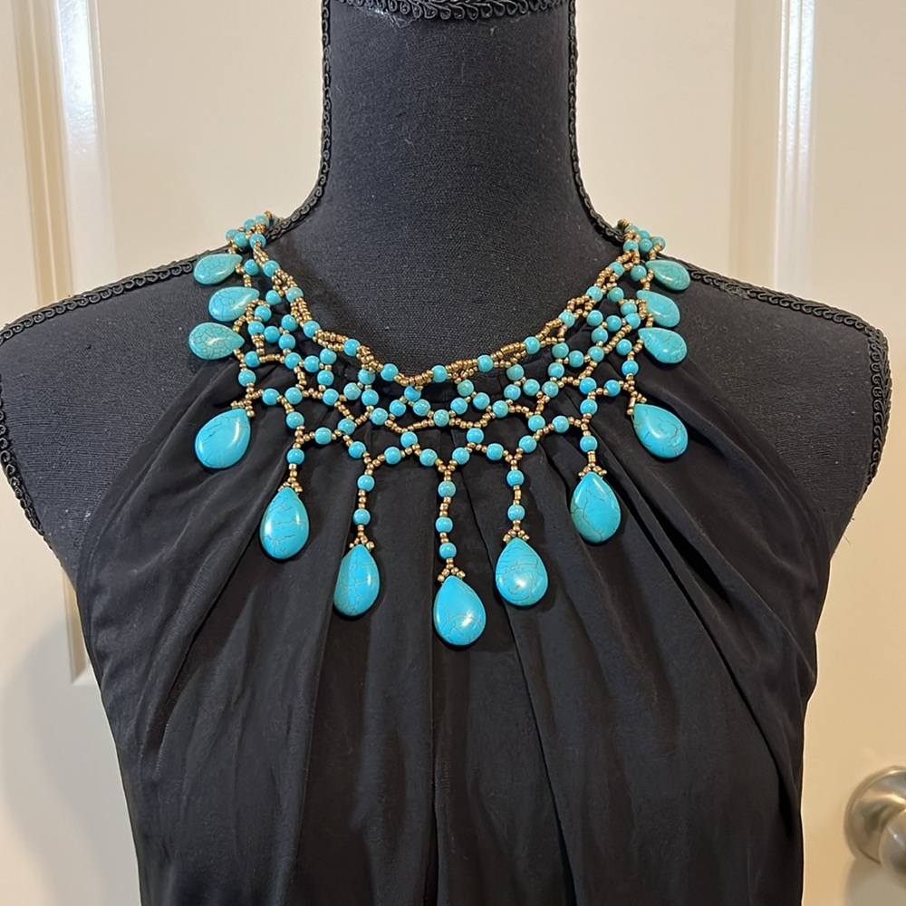 Marciano turquoise stone embellished top - Picture 2 of 6
